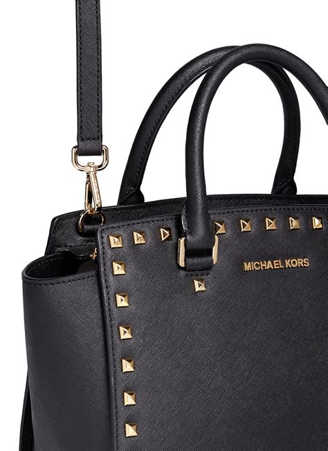 michael kors studded selma medium bag|michael kors large selma bag.